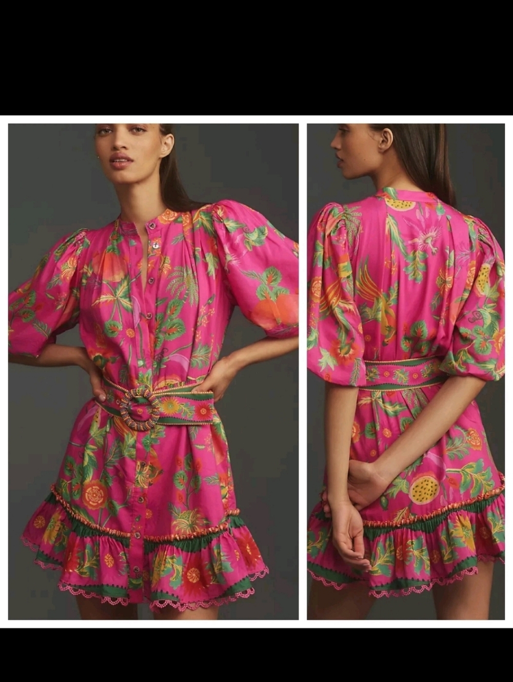 Farm Rio Pink Garden Minidress